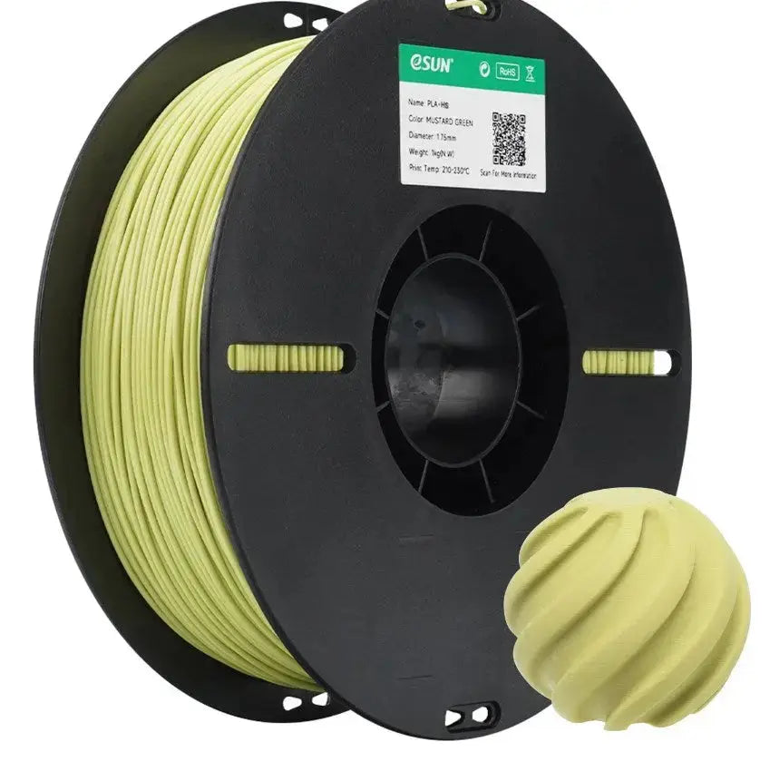 eSUN PLA+ HS 3D Filament -Mustard Green  - 1.75mm 1kg -