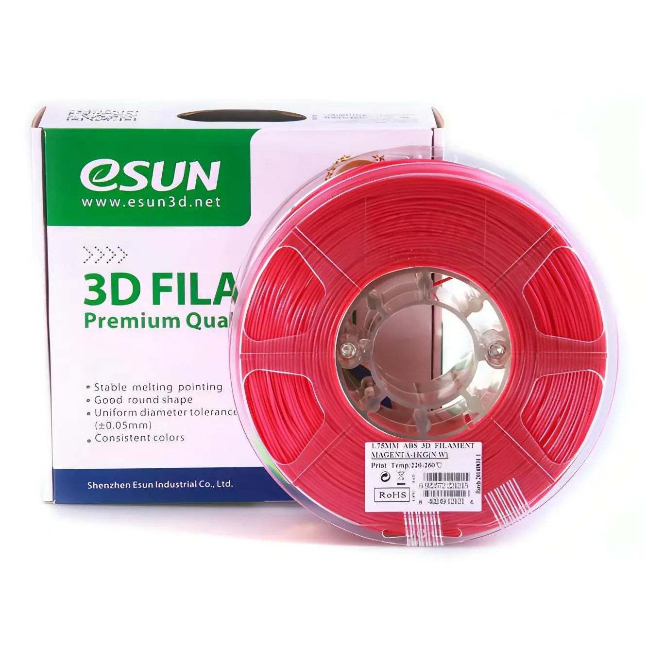 eSun ABS+ Filament 1.75mm 1kg Colour: Red 3D Print Creativity