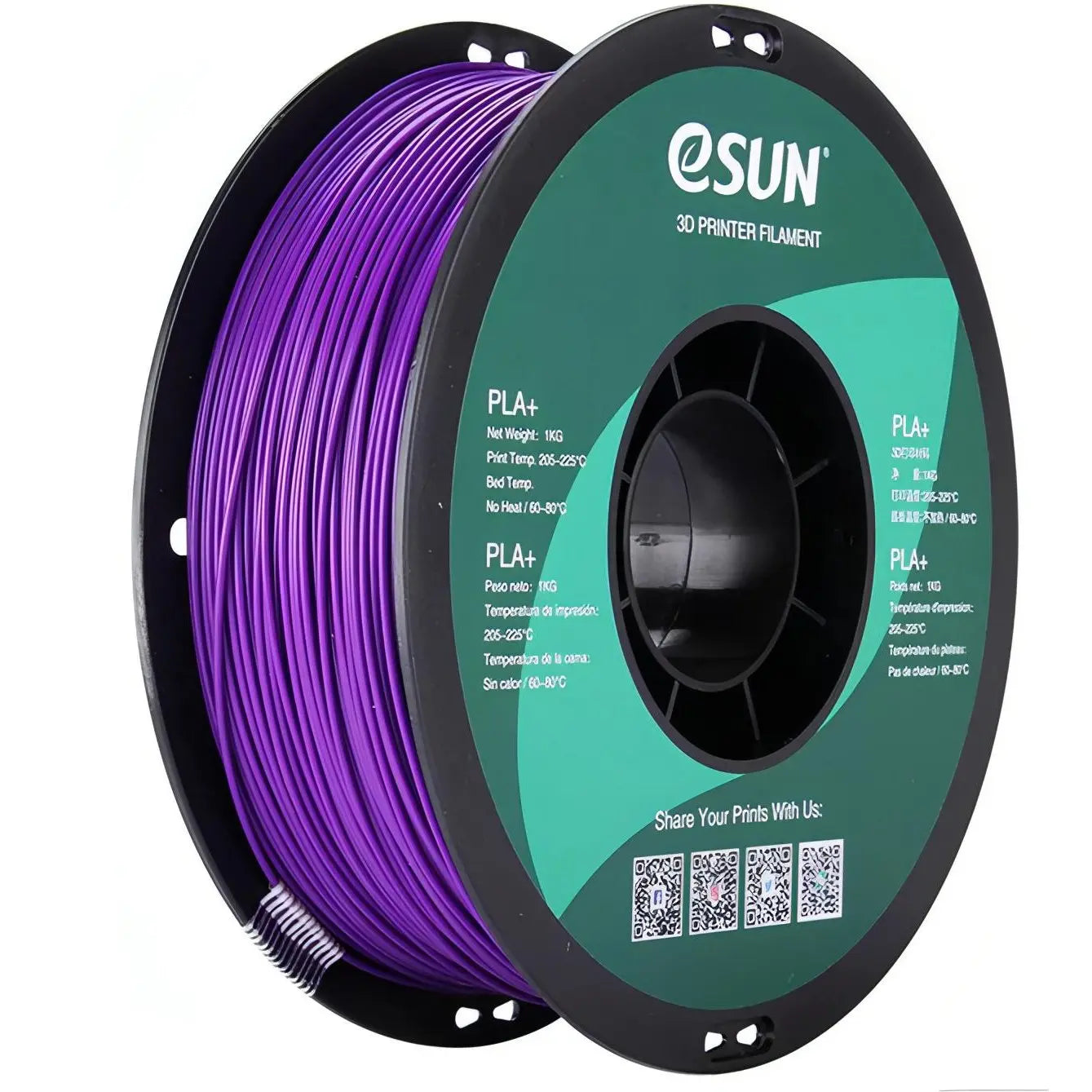 eSun PETG Filament 1.75mm 1kg - Solid Purple 3D Print Creativity