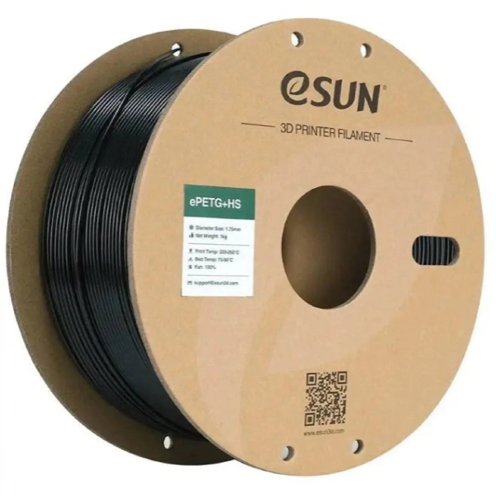 eSun PETG+HS High Speed SOLID BLACK 3D Print Filament 1.75mm 1kg