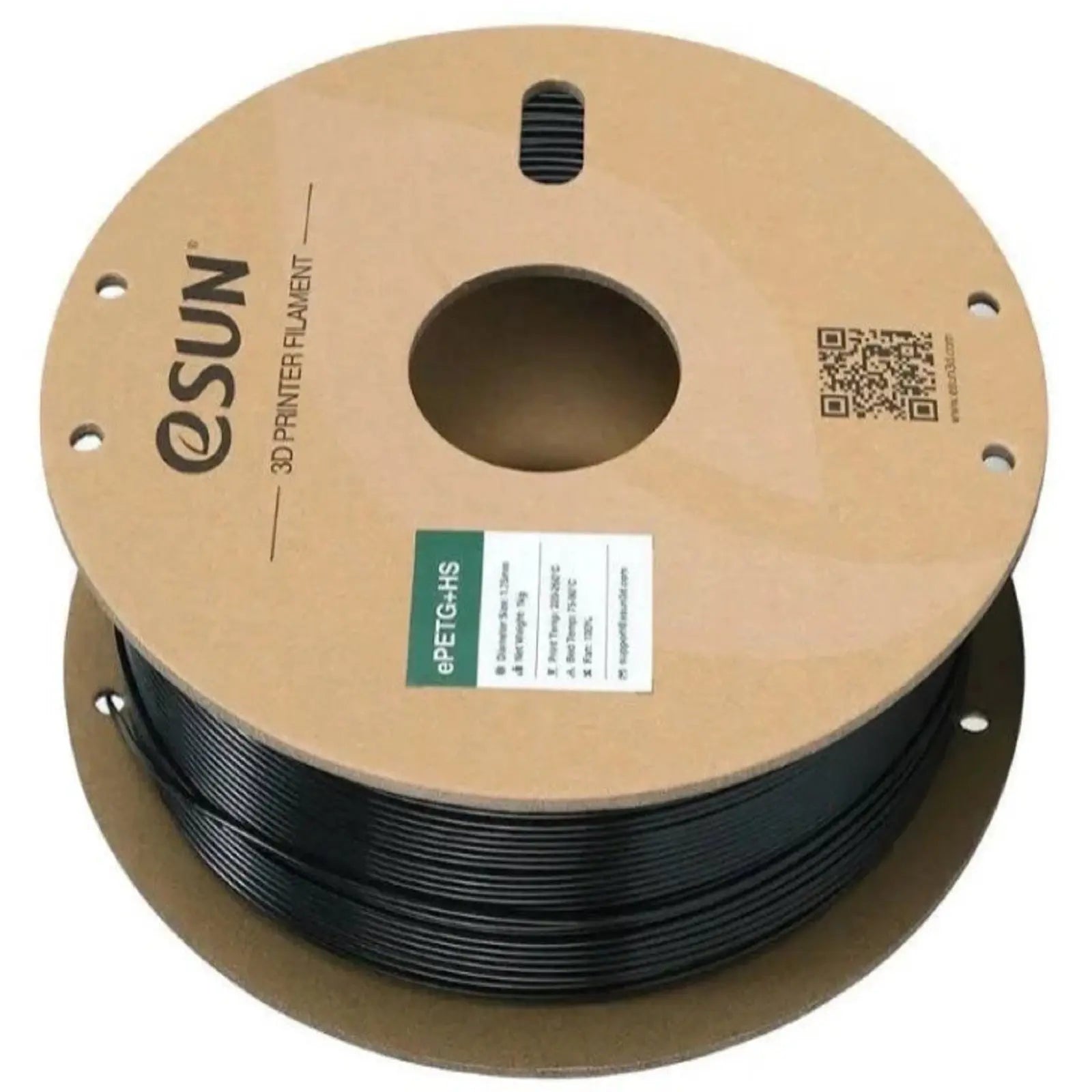 eSun PETG+HS High Speed SOLID BLACK 3D Print Filament 1.75mm 1kg