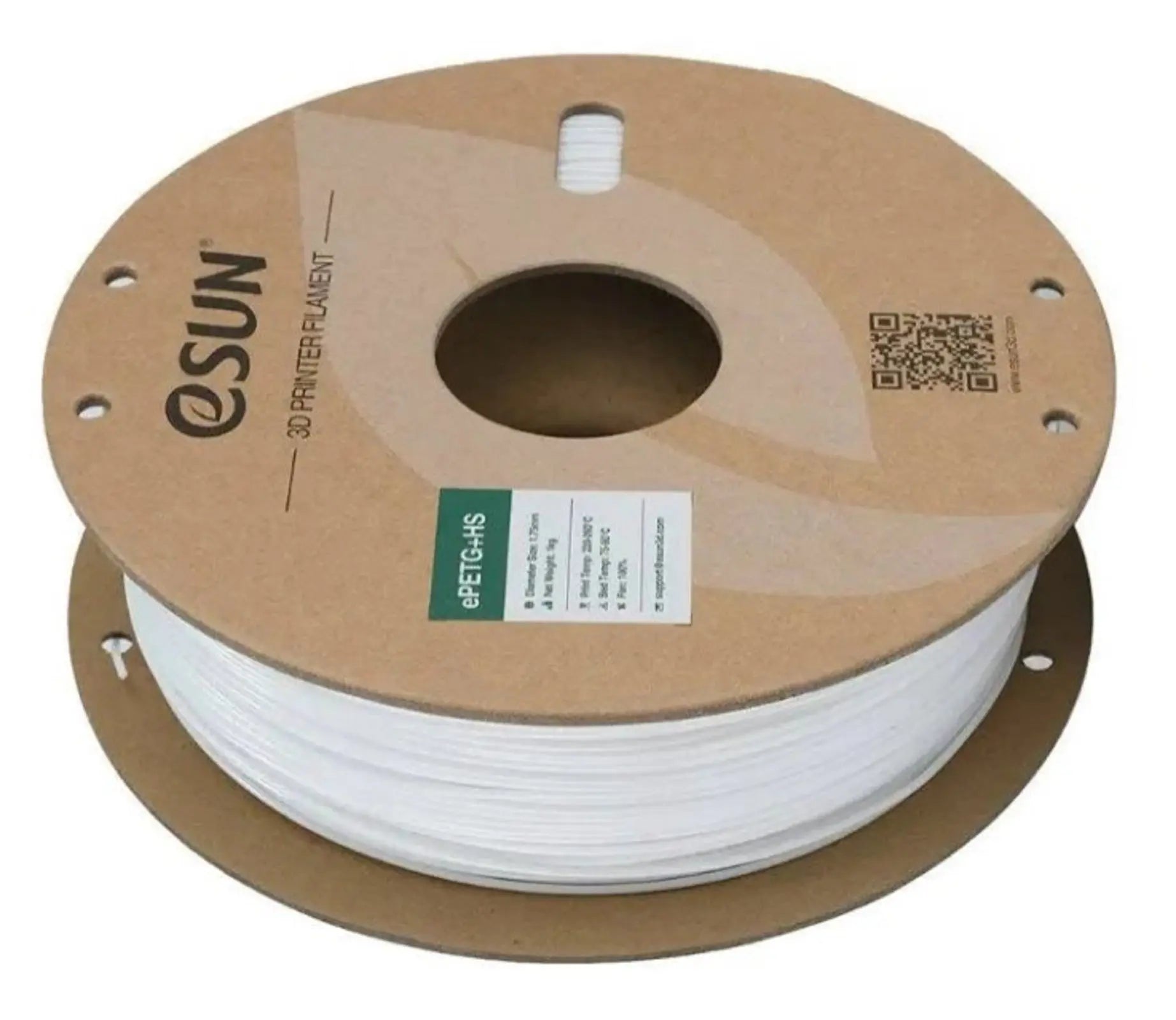 eSun PETG+HS High Speed SOLID WHITE 3D Print Filament 1.75mm 1kg