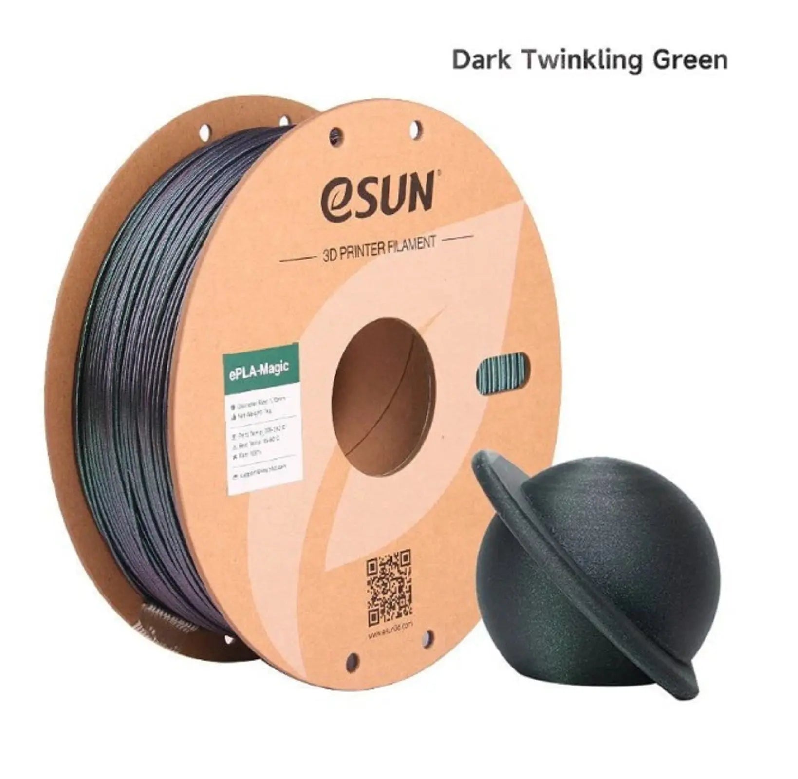 eSun PLA Magic Twinkling DARK GREEN Glossy dual-colour3D Print Filament 1.75mm 1kg