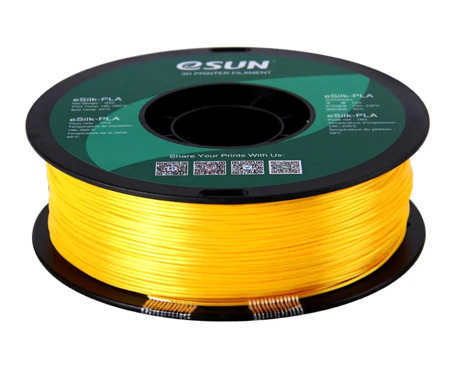 eSun PLA Silk Yellow Filament 1.75mm 1kg