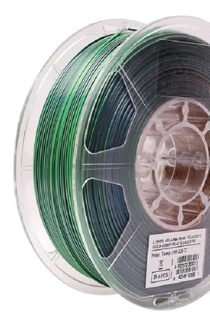 eSun PLa Triple Colour:Gold-Green-Black- Silk PLA 3D Print Filament 1.75mm 1kg