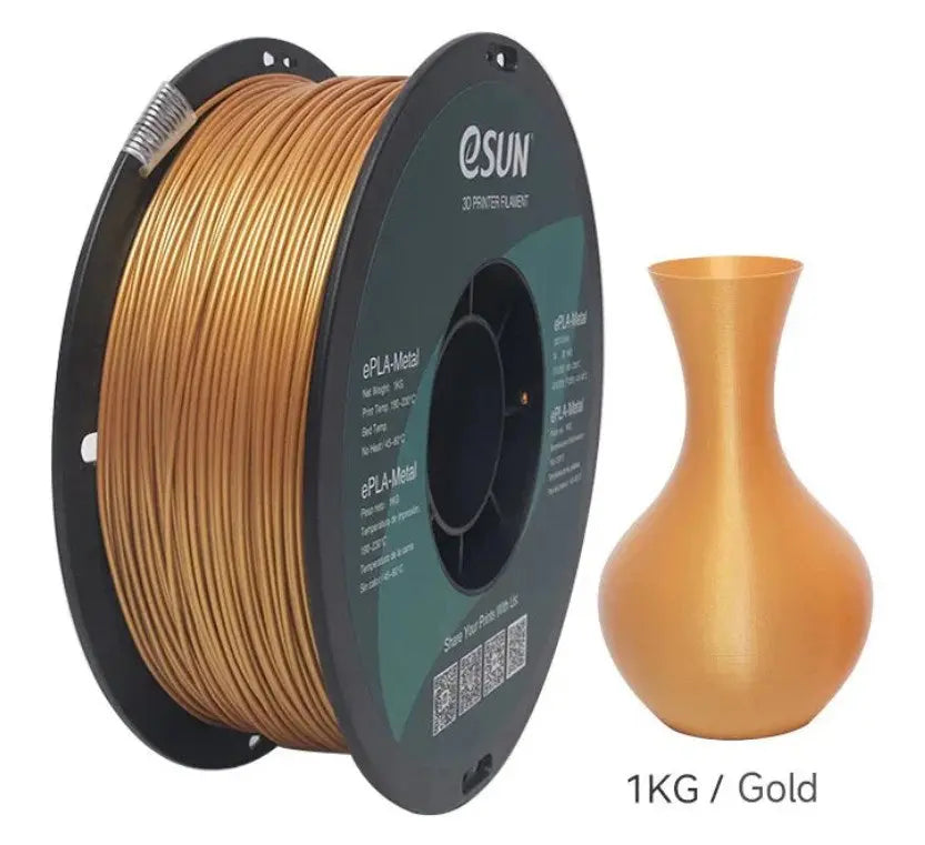 eSun Pla Gold Metal Metallic finish - 3D Print filament 1.75mm- 1kg.