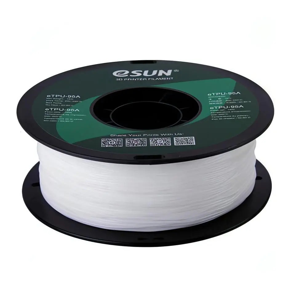 eSun TPU 95A Flexible WHITE - 3D Print Filament 1.75mm 1kg