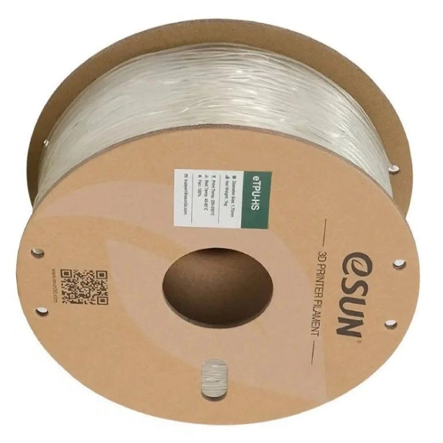eSun TPU-HS High Speed NATURAL Flexible 3D Print Filament 1.75mm 1kg 3D Print Creativity Pty Ltd