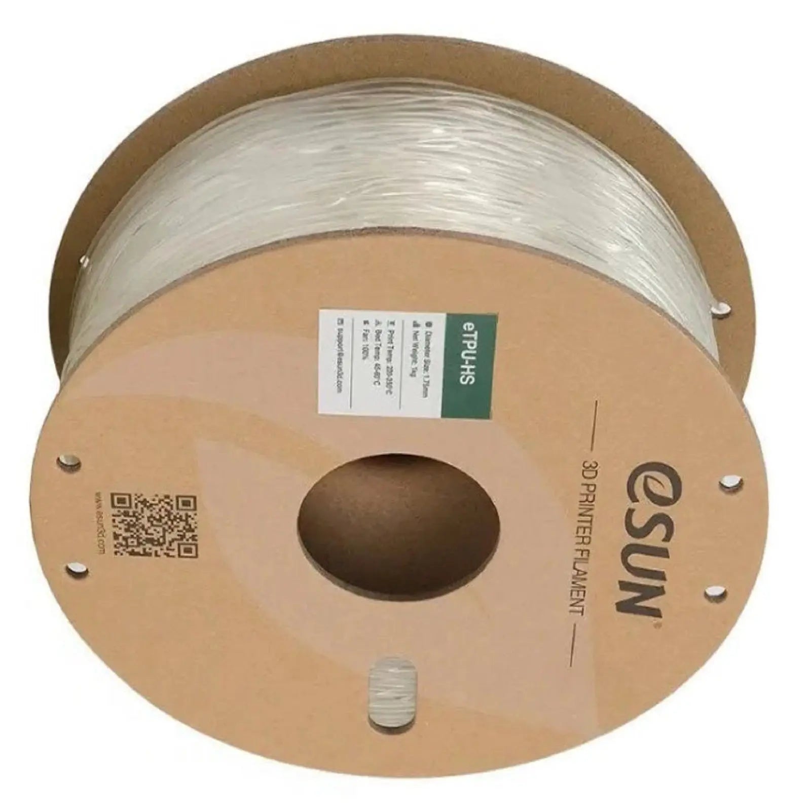 eSun TPU-HS High Speed NATURAL Flexible 3D Print Filament 1.75mm 1kg