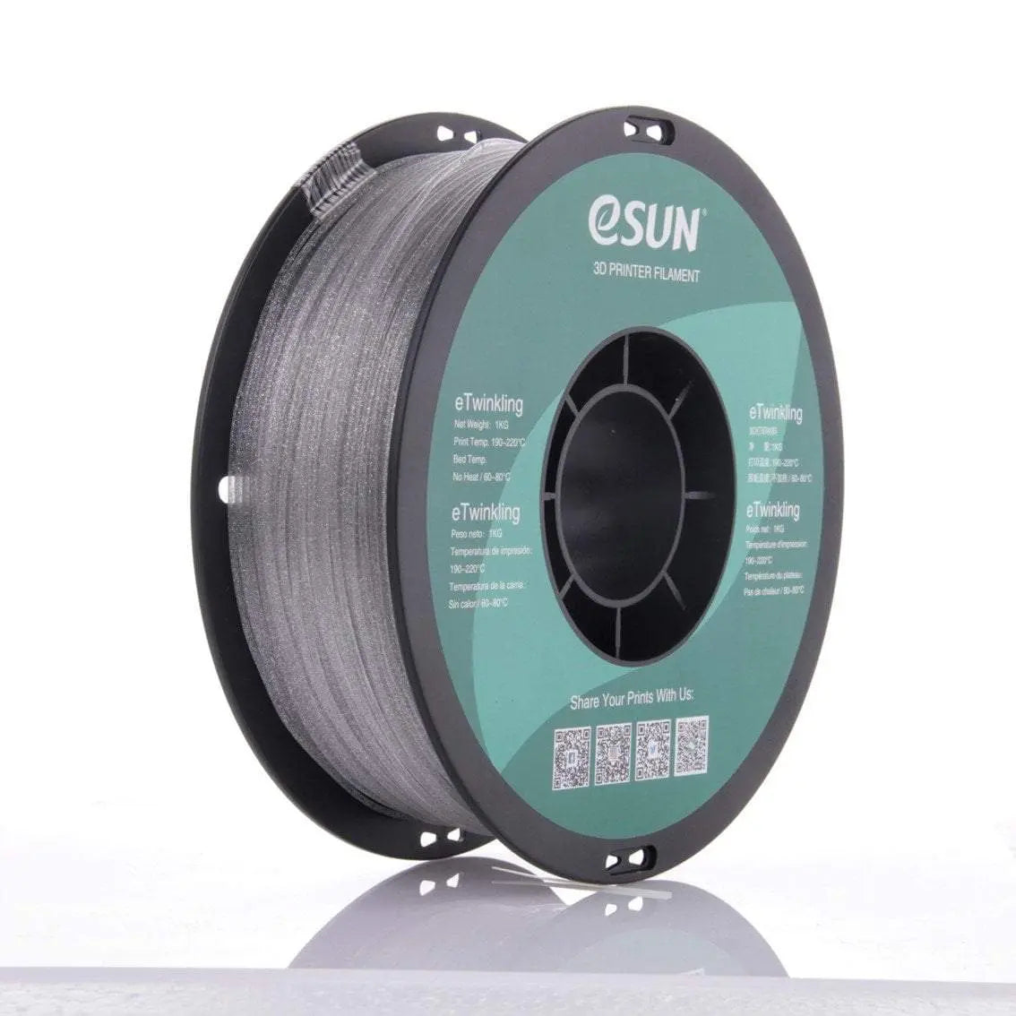 eSun eTwinkling Glitter Silver PLA 3D Print