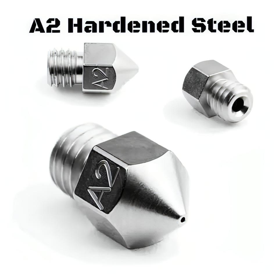 MK8 Plated A2 Tool Steel Wear Resistant Nozzle 0.4