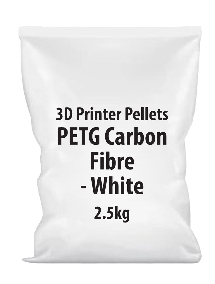 Pellets for 3D Printing - PETG Carbon Fibre White - 2.5kg