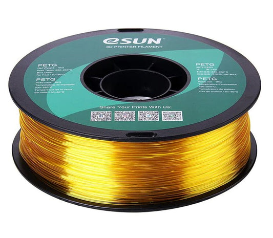 eSun PETG Filament 1.75mm 1kg Colour: Transparent Yellow - 3D Print Creativity