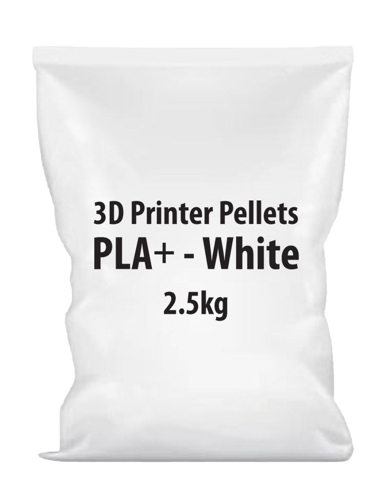 Pellets for 3D Printing - PLA+ White - 2.5kg - 3D Print Creativity