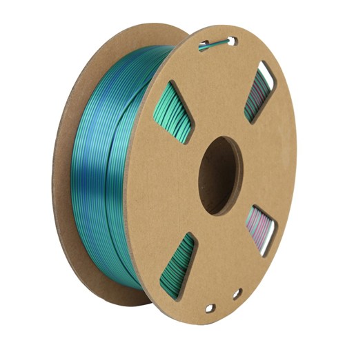 Tri-chroma Silk Dark Blue, Fuchsia, & Dark Green PLA Filament - 1.75mm 1kg 3D Print Creativity