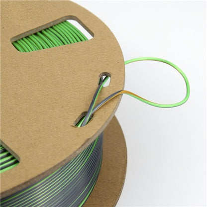 Tri-chroma Silk Gold, Green & Black PLA Filament - 1.75mm 1kg 3D Print Creativity